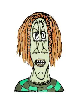 Scribble Cartoon Style Drawing Illustrazione stock