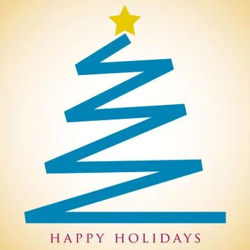 Scribble Christmas tree card in vector format Stock Illustration