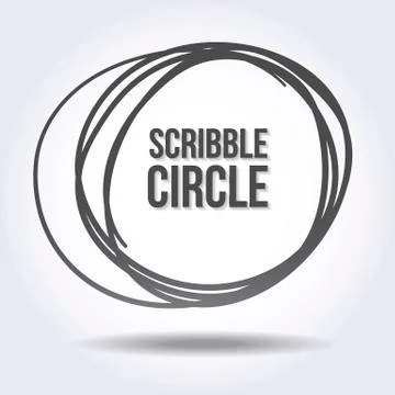 Scribble Circle illustration Illustrazione stock