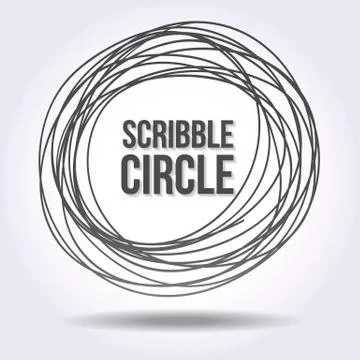 Scribble Circle illustration Stock Illustration