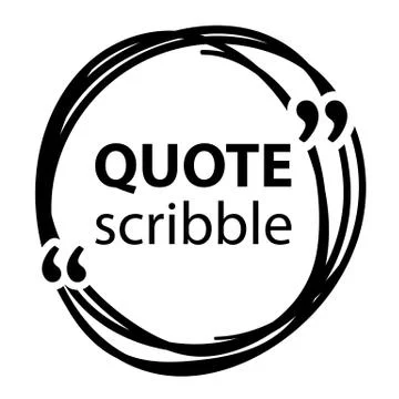 Scribble Circle Vector Quote Stock Illustration