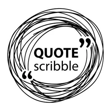 Scribble Circle Vector Quote Stock Illustration