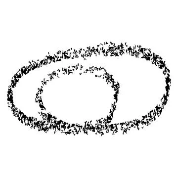 Scribble crayon, simple vector hand draw sketch doodle Illustrazione stock
