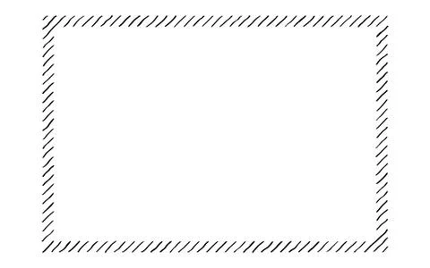 Scribble diagonal hatching along the rim frame rectangle. Hand drawn Stock Illustration