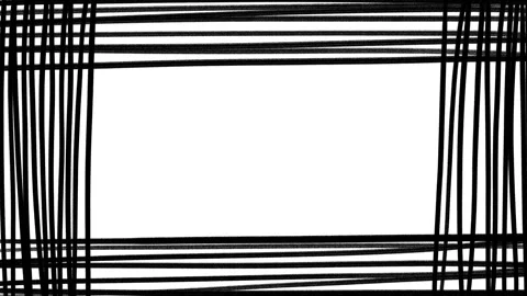 Scribble doodle frame, hand drawn stop motion animation on a white background Stock Footage 178590817
