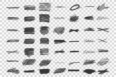 Scribble doodle set Illustrazione stock