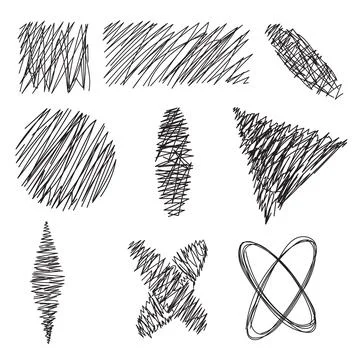 Scribble doodle set. Stock Illustration