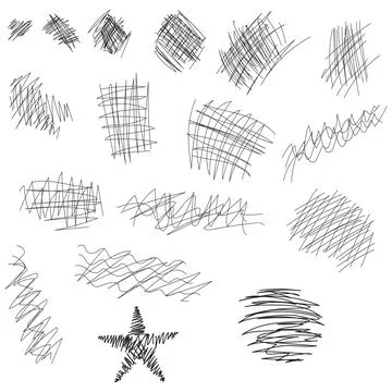 Scribble doodle set Stock Illustration