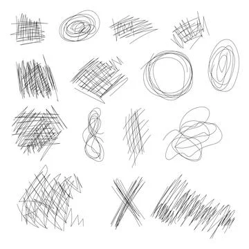 Scribble doodle set Stock Illustration