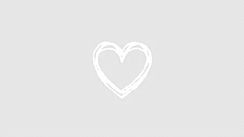 Scribble Double-Stroke Heart Outline Animation on Transparent Background with Stock Footage 337556798