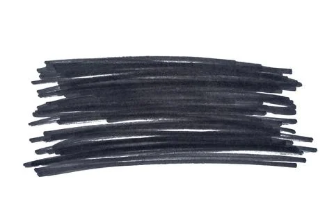 Scribble drawn with black marker on white background 库存插图