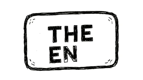 Scribble Effect 'The End' Text for a Video Outro or Finale. Stock Footage 315380259