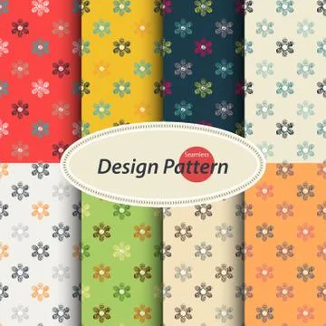 Scribble floral pattern Stock Illustration