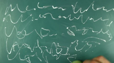 Scribble on greenboard Video stock 39236645