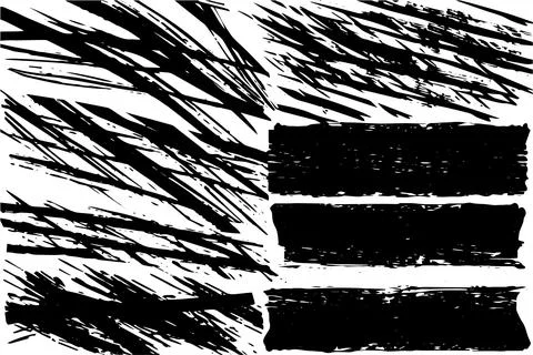 Scribble grunge texture. Square abstract background design. Line vector drawing. Stock Illustration