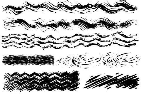 Scribble grunge texture. Square abstract background design. Line vector drawing. Stock Illustration