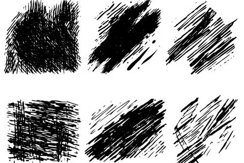 Scribble grunge texture. Square abstract background design. Line vector drawing. Stock Illustration