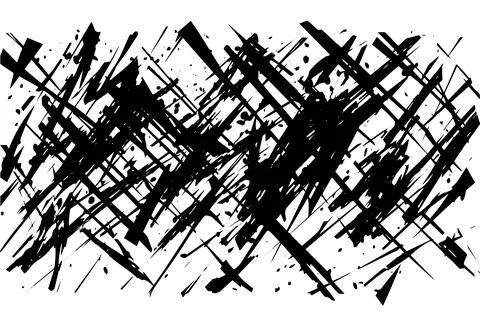 Scribble grunge texture. Square abstract background design. Line vector drawing. Stock Illustration