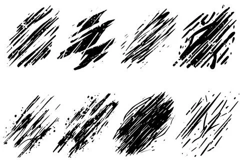 Scribble grunge texture. Square abstract background design. Line vector drawing. Stock Illustration