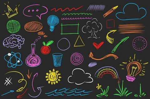 Scribble Hand Drawn Stockillustratie