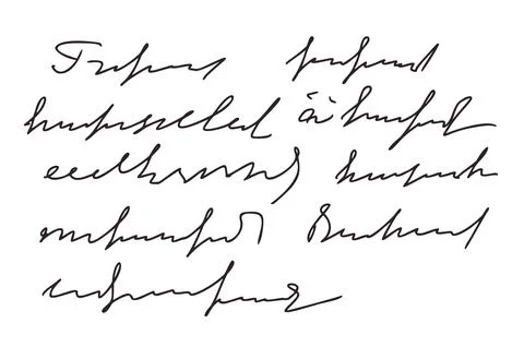 Scribble hand drawn letter. Freehand text letter note. Illegible doodle isolated 스톡 일러스트