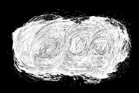 Scribble hand drawn stain in chalk. Illustrazione stock