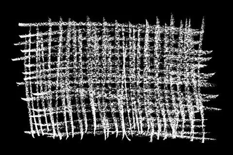 Scribble hand drawn stain in chalk. Stock Illustration