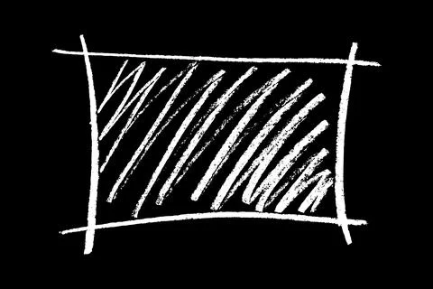 Scribble hand drawn stain in chalk. 스톡 일러스트