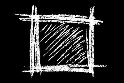 Scribble hand drawn stain in chalk. 스톡 일러스트