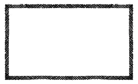 Scribble hatching criss cross along the rim frame rectangle. Hand drawn 스톡 일러스트