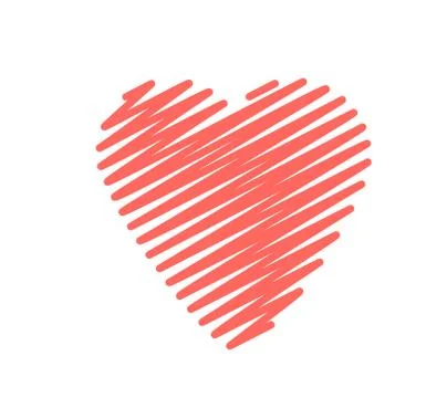 Scribble heart big stroke graphic vector eps10 valentine's day Stock Illustration
