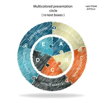 Scribble infographics options banner Stock Illustration