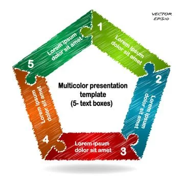 Scribble infographics options banner Stock Illustration