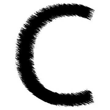 Scribble letter - c Stock Illustration