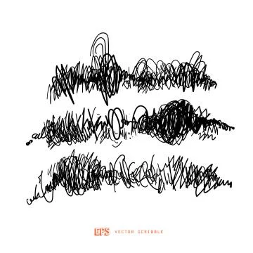 Scribble line design art elements. May use as brush Illustration