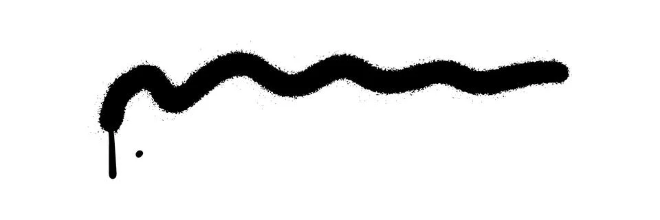 Scribble line graffiti doodle stroke. Sprayed squiggle line and strikethrough 库存插图