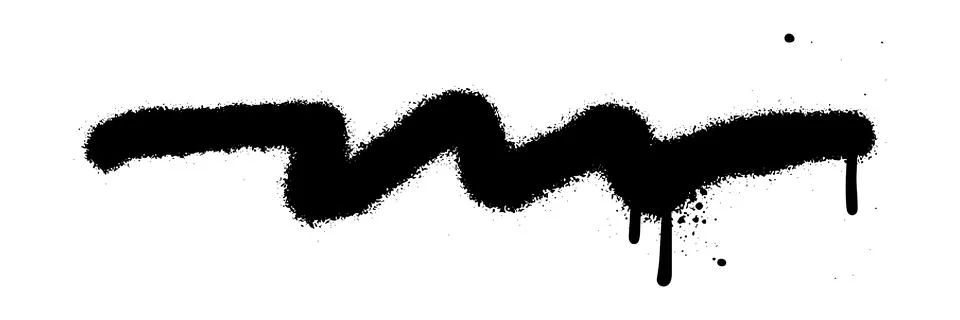 Scribble line graffiti doodle stroke. Sprayed squiggle line and strikethrough 库存插图