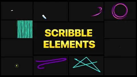 Scribble Lines | After Effects After Effects stock