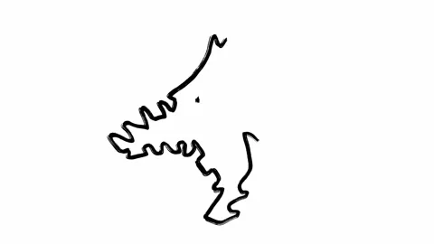 Scribble map of Netherlands hand drawn in black color on white background Video stock 306501967