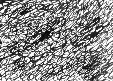 Scribble mesh net ink texture background. Vintage black and white illustration Stock Illustration