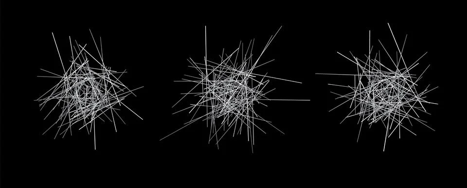 Scribble messy vector lines, anxiety representation Stock Illustration