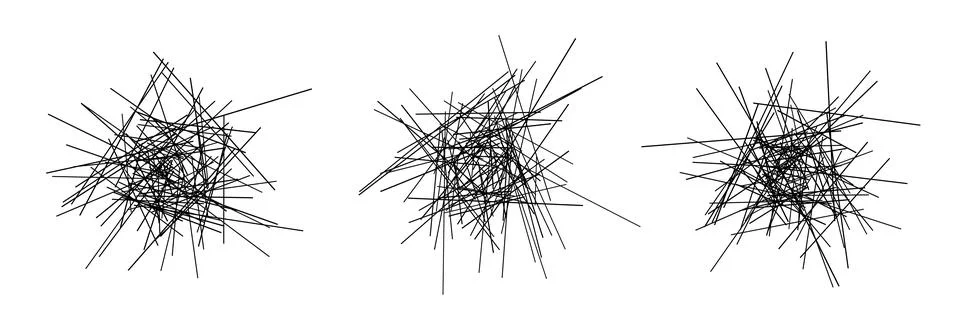 Scribble messy vector lines, anxiety representation Stock Illustration