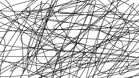 Scribble Pattern Background Animated Doodle Stock Footage 139836303