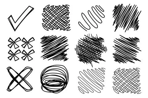 Scribble Pen Line Collection.Vector Illustration Illustrazione stock