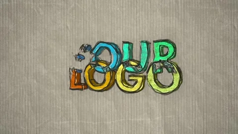 Scribble Pen Logo After Effects stock