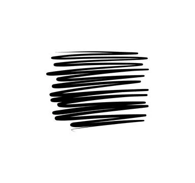 Scribble pen strokes. Doodle pencil scratch. Vector freehand shapes. Stockillustratie