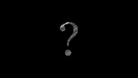 Scribble question mark symbol isolated Video stock 308941754