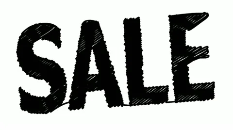 Scribble   Sale  text Stock Footage 12627365