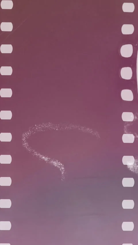 Scribble, scratches, noise and grain on old damaged film surface vertical Stock-Footage 287221981