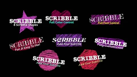 Scribble Shape Tiles After Effects素材